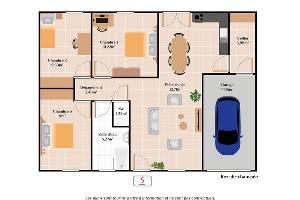 Location maison neuve  75,38m² - 3 ch - garage - challans