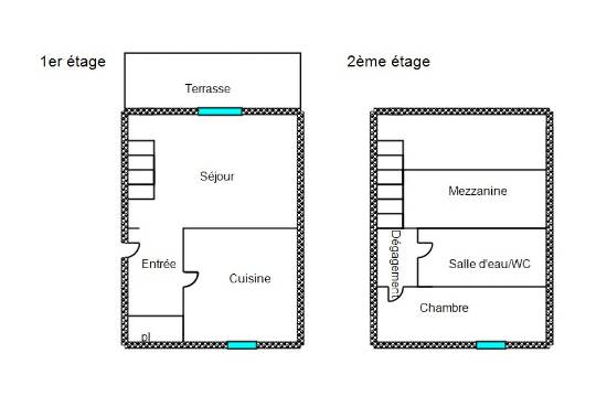 Location duplex meublé de 39 m2 650 eur à agay