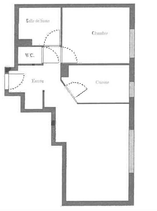 Location appartement, 45 m2, 2 pièces, 1 chambre - location vide  2p acropolis